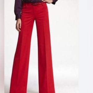Express Wide Leg Trouser Pants Red Size 8 Long